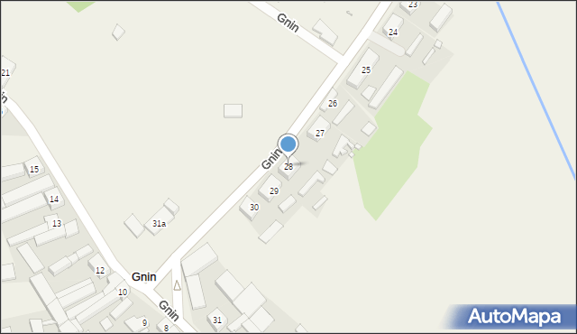 Gnin, Gnin, 28, mapa Gnin