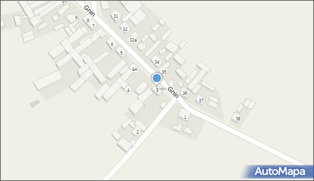 Gnin, Gnin, 3, mapa Gnin