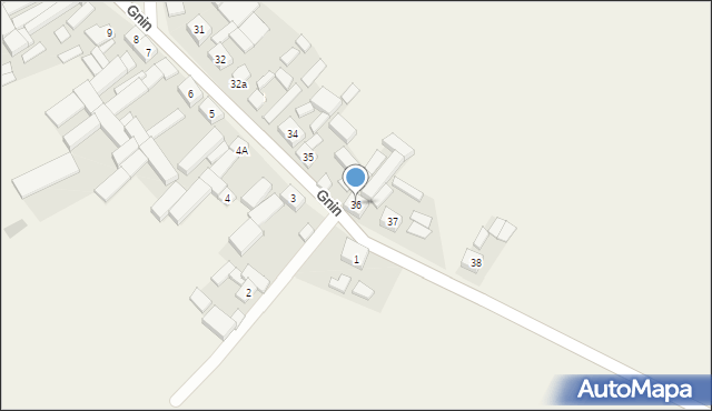 Gnin, Gnin, 36, mapa Gnin