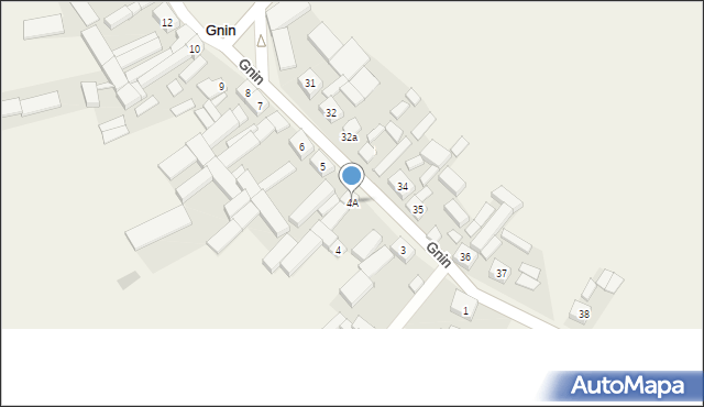 Gnin, Gnin, 4A, mapa Gnin
