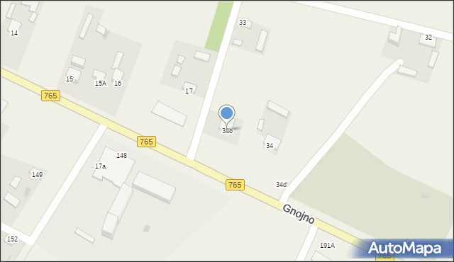 Gnojno, Gnojno, 34b, mapa Gnojno