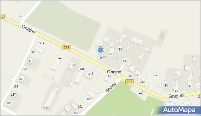 Gnojno, Gnojno, 36, mapa Gnojno