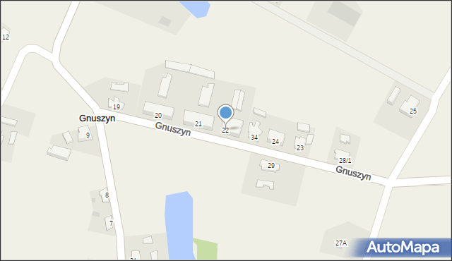 Gnuszyn, Gnuszyn, 22, mapa Gnuszyn