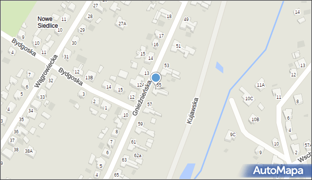 Gorzów Wielkopolski, Gnieźnieńska, 56, mapa Gorzów Wielkopolski