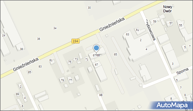 Janikowo, Gnieźnieńska, 67/69, mapa Janikowo