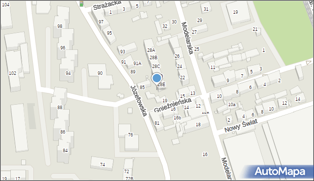 Katowice, Gnieźnieńska, 17, mapa Katowic