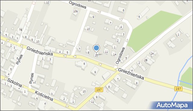 Kiszkowo, Gnieźnieńska, 10, mapa Kiszkowo