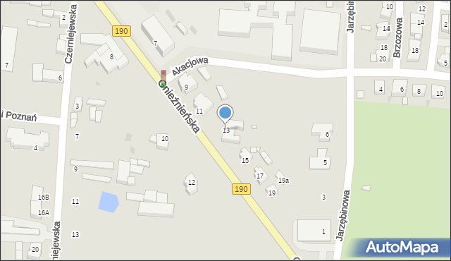 Kłecko, Gnieźnieńska, 13, mapa Kłecko