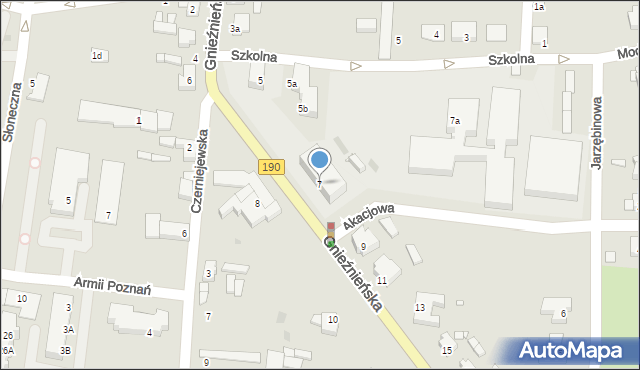 Kłecko, Gnieźnieńska, 7, mapa Kłecko