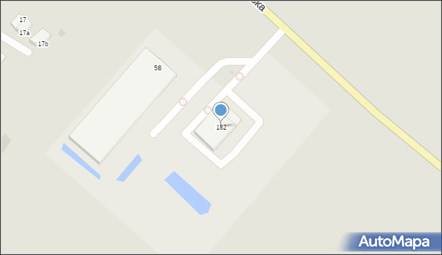 Koszalin, Gnieźnieńska, 182, mapa Koszalina