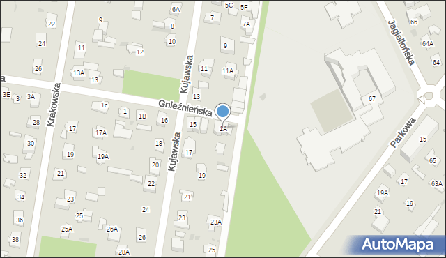 Legionowo, Gnieźnieńska, 1A, mapa Legionowo