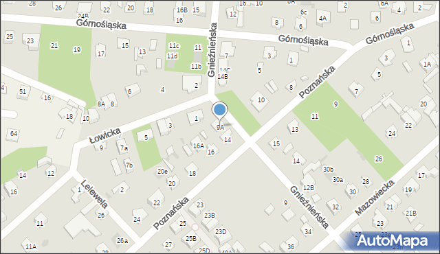 Legionowo, Gnieźnieńska, 9A, mapa Legionowo