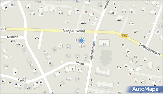 Lublin, Gnieźnieńska, 1, mapa Lublina