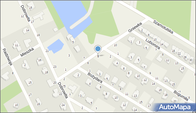 Mrowino, Gniewka, 8, mapa Mrowino