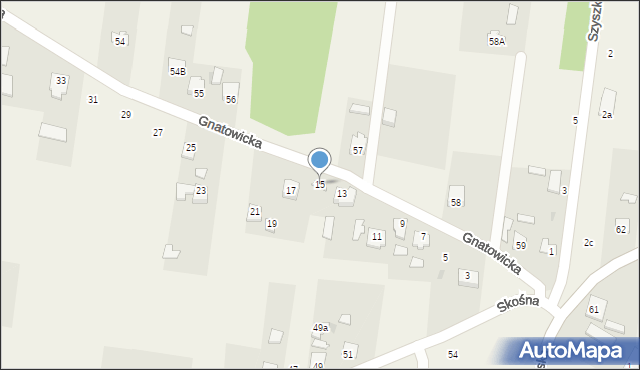 Paprotnia, Gnatowicka, 15, mapa Paprotnia