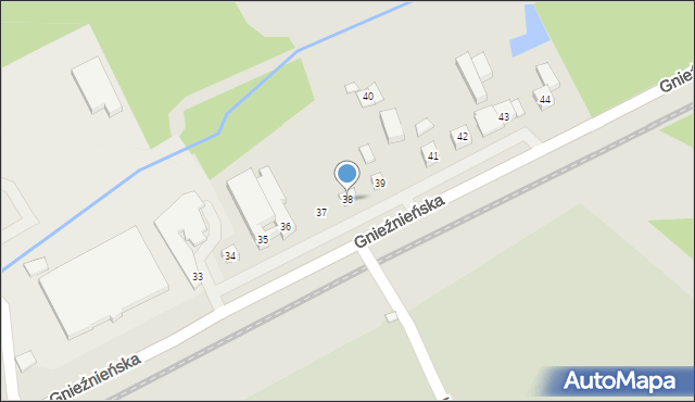 Poznań, Gnieźnieńska, 38, mapa Poznania