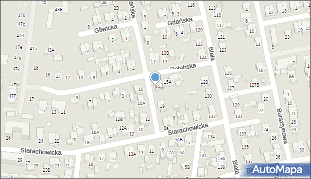 Radom, Gnieźnieńska, 17A, mapa Radomia