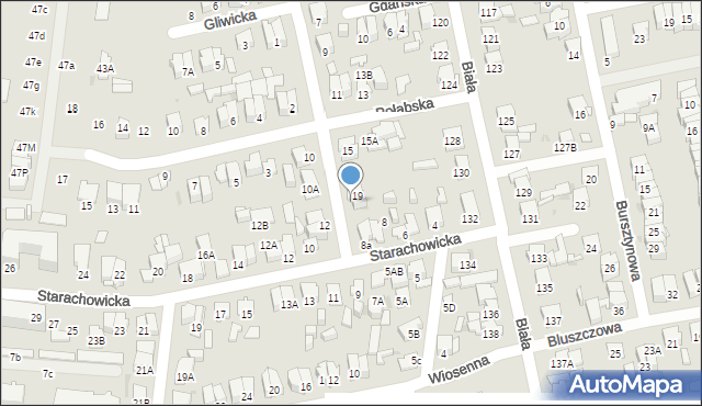 Radom, Gnieźnieńska, 21, mapa Radomia