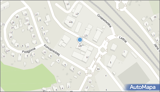 Reda, Gniewowska, 12k, mapa Reda