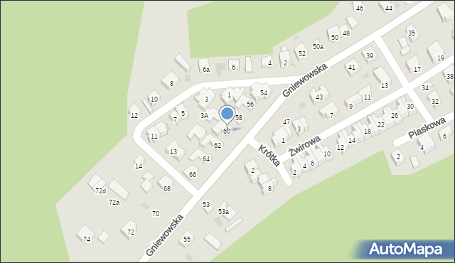 Reda, Gniewowska, 60, mapa Reda