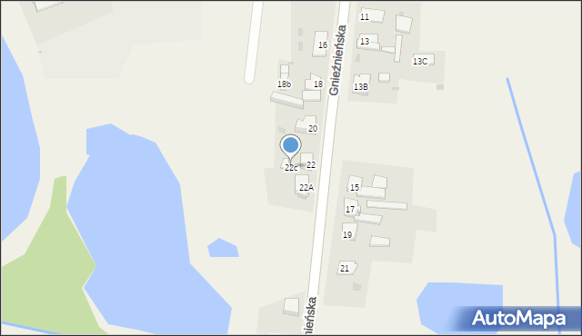 Rogowo, Gnieźnieńska, 22c, mapa Rogowo