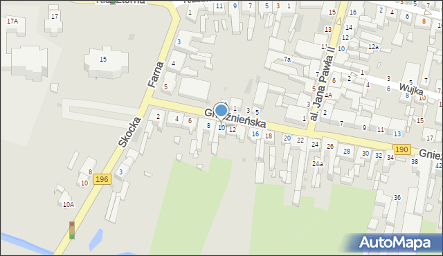 Wągrowiec, Gnieźnieńska, 10, mapa Wągrowiec