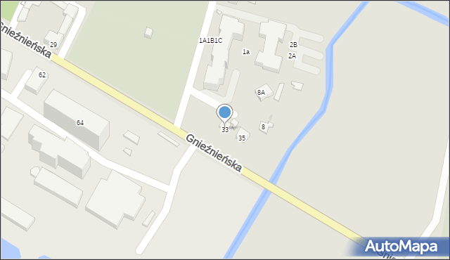 Wągrowiec, Gnieźnieńska, 33, mapa Wągrowiec