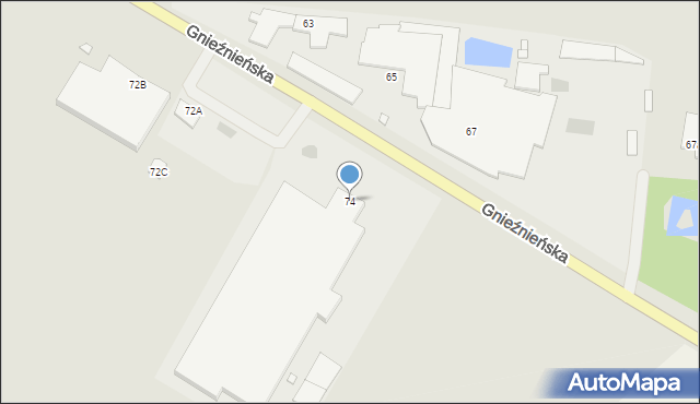 Wągrowiec, Gnieźnieńska, 74, mapa Wągrowiec