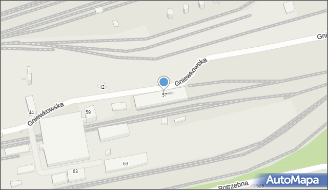 Warszawa, Gniewkowska, 57, mapa Warszawy