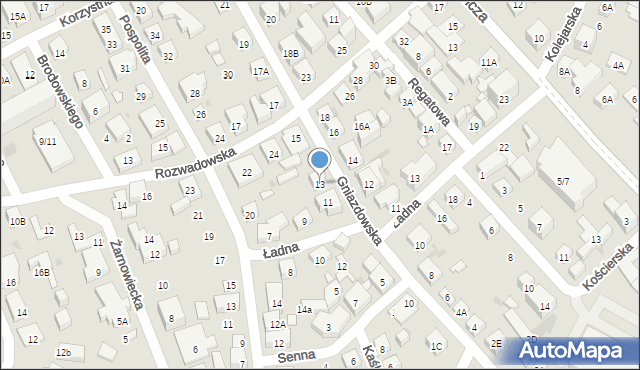 Warszawa, Gniazdowska, 13, mapa Warszawy