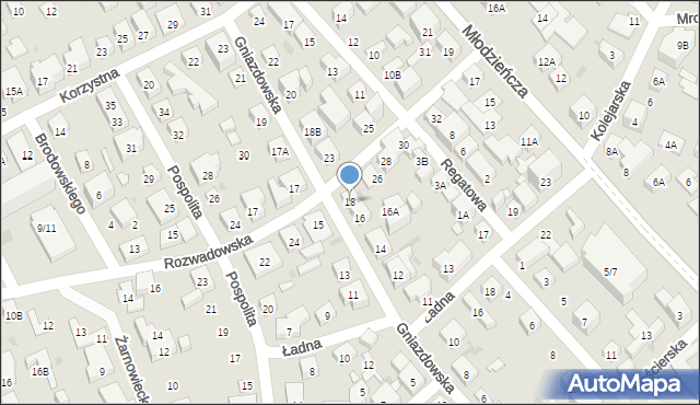 Warszawa, Gniazdowska, 18, mapa Warszawy