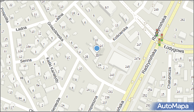 Warszawa, Gniazdowska, 2D, mapa Warszawy