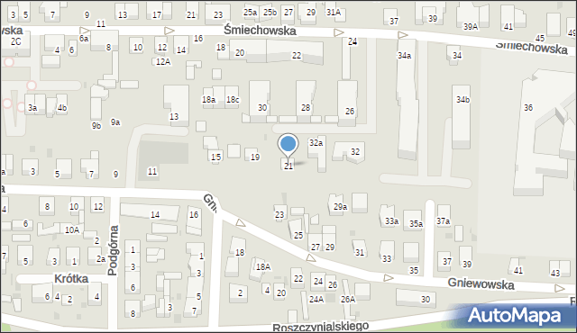 Wejherowo, Gniewowska, 21, mapa Wejherowo