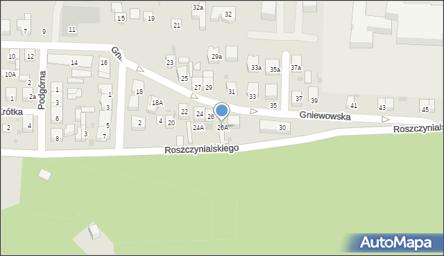 Wejherowo, Gniewowska, 26A, mapa Wejherowo