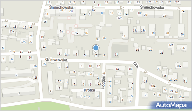 Wejherowo, Gniewowska, 7, mapa Wejherowo