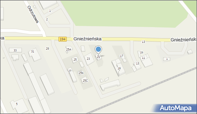 Wierzenica, Gnieźnieńska, 21, mapa Wierzenica