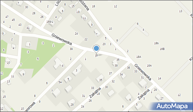 Zbychowo, Gniewowska, 37, mapa Zbychowo