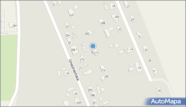 Żnin, Gnieźnieńska, 27c, mapa Żnin