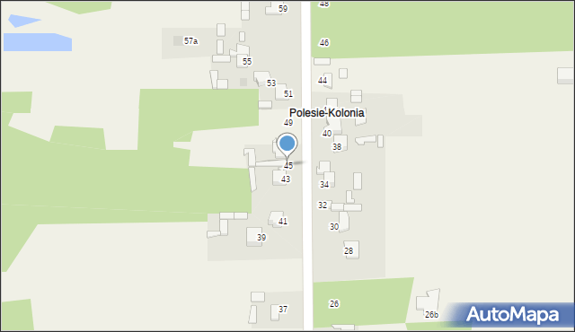 Adamów, Górna, 45, mapa Adamów