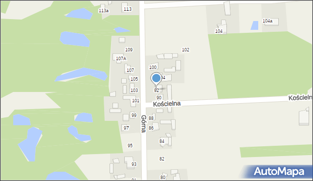 Adamów, Górna, 92, mapa Adamów