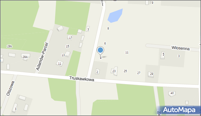 Adamów-Parcel, Górna, 4, mapa Adamów-Parcel