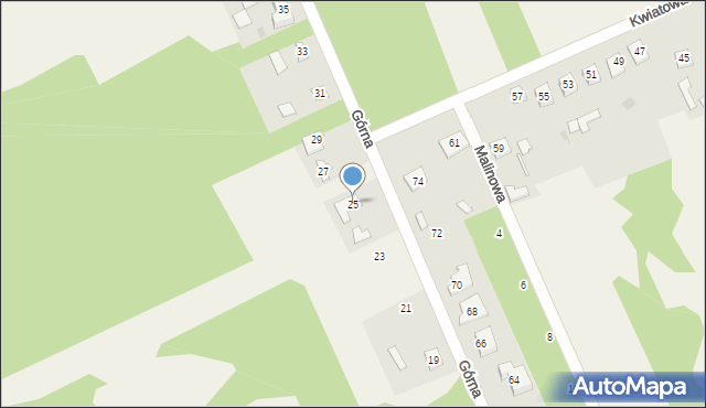 Aleksandria Pierwsza, Górna, 25, mapa Aleksandria Pierwsza