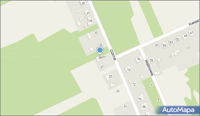 Aleksandria Pierwsza, Górna, 29, mapa Aleksandria Pierwsza