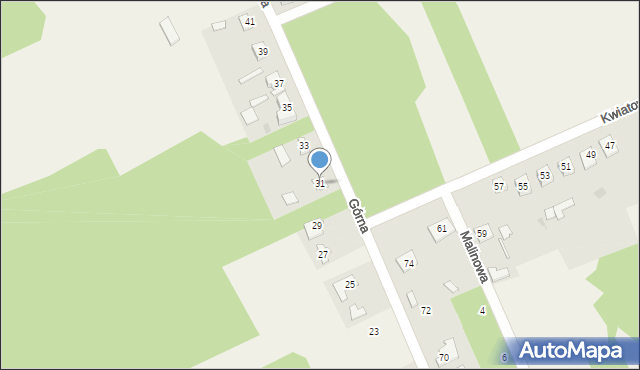 Aleksandria Pierwsza, Górna, 31, mapa Aleksandria Pierwsza