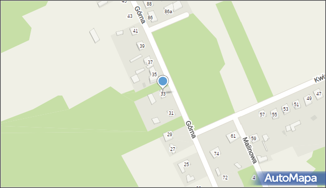 Aleksandria Pierwsza, Górna, 33, mapa Aleksandria Pierwsza