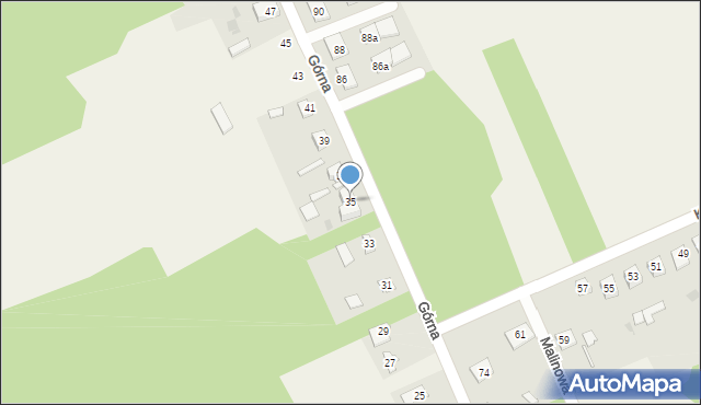 Aleksandria Pierwsza, Górna, 35, mapa Aleksandria Pierwsza