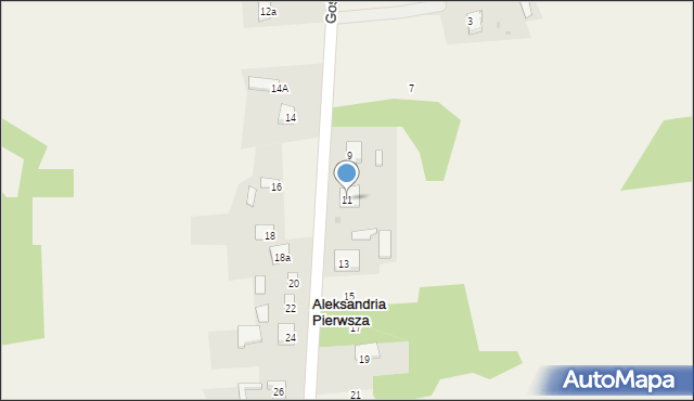 Aleksandria Pierwsza, Gościnna, 11, mapa Aleksandria Pierwsza