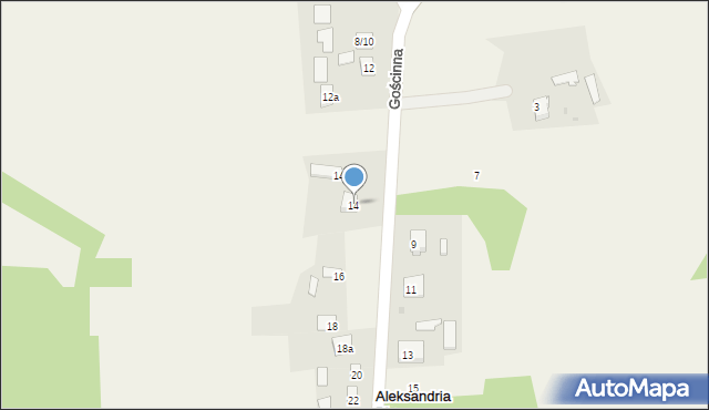 Aleksandria Pierwsza, Gościnna, 14, mapa Aleksandria Pierwsza