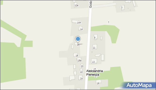 Aleksandria Pierwsza, Gościnna, 16, mapa Aleksandria Pierwsza