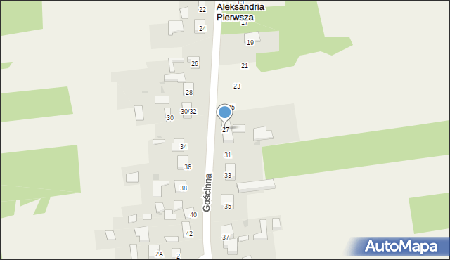 Aleksandria Pierwsza, Gościnna, 27, mapa Aleksandria Pierwsza